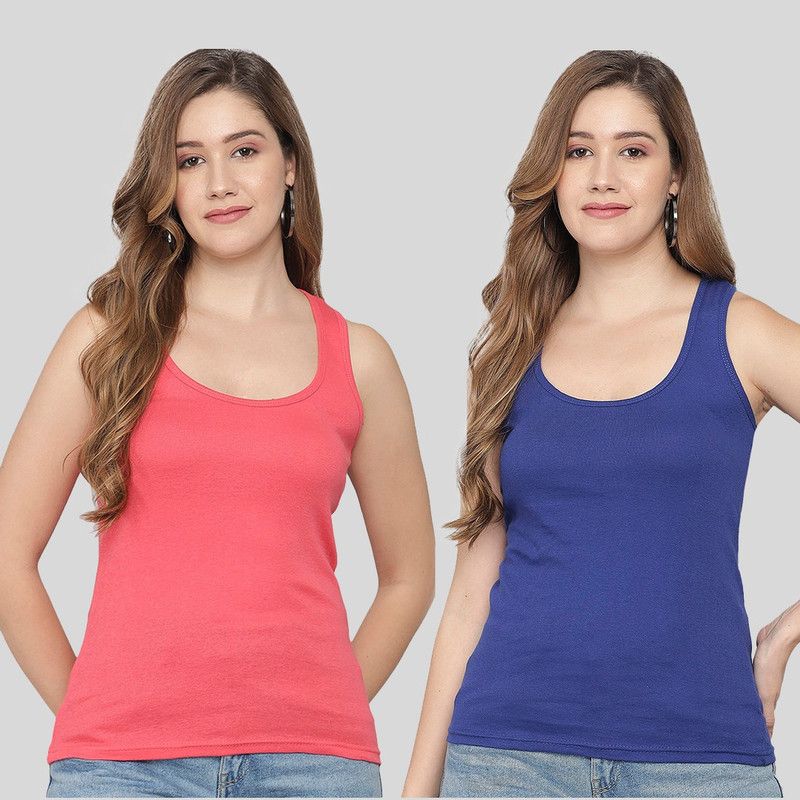 Women Blue, Pink Tank Top/Vest