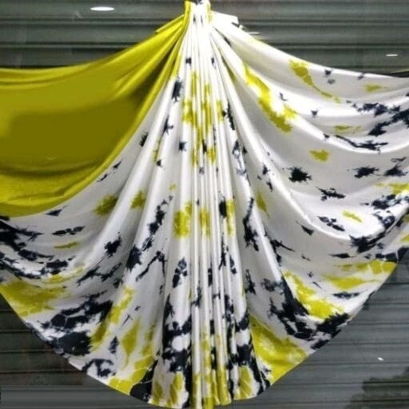 Geometric Print Fashion Crepe Saree  (Blue)