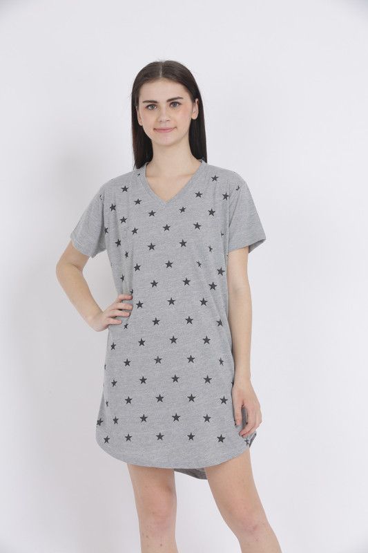 Floral Print Women Grey T-Shirt