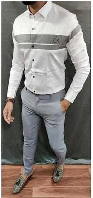 Unstitched Cotton Blend Shirt & Trouser Fabric Colorblock