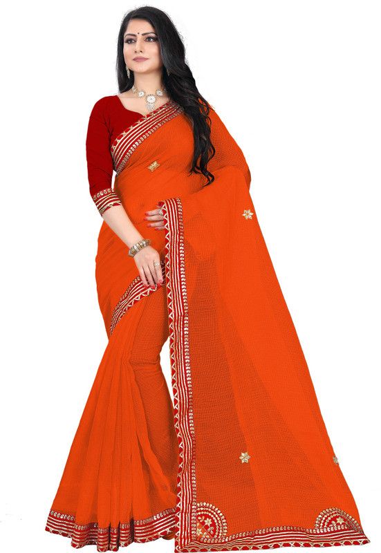 Self Design Kota Doria Cotton Blend, Chanderi Saree  (Multicolor)