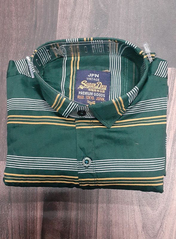 Men Graphic Print Casual Dark Green Shirt