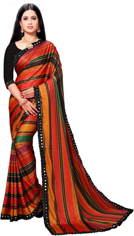 Embellished, Floral Print Bollywood Lycra Blend Saree  (Pink)