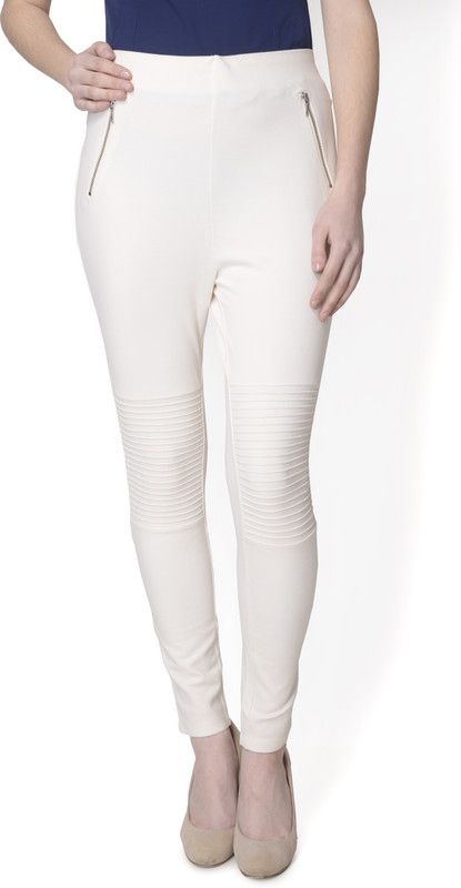 Yaadleen White Jegging  (Solid)
