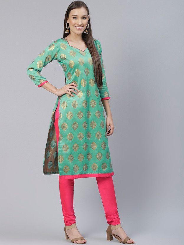 Unstitched Jacquard Kurta & Churidar Material Solid, Embellished
