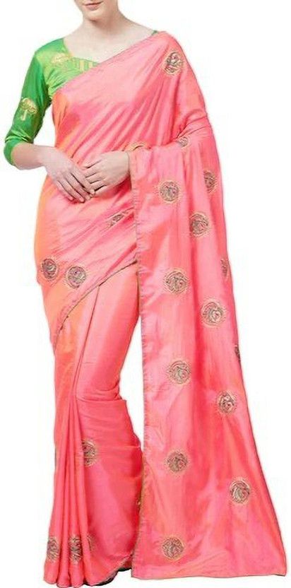 Digital Print Bandhani Crepe Saree  (Red)