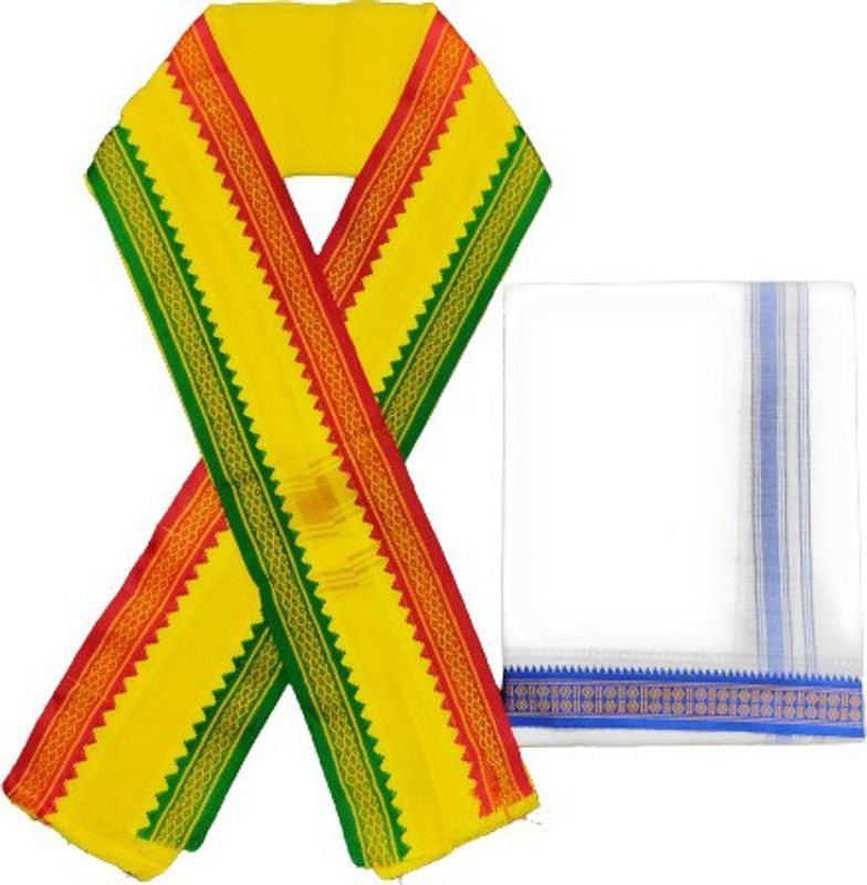 SHERHAAN Solid White Lungi
