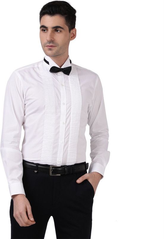 Men Slim Fit Embroidered Formal Shirt