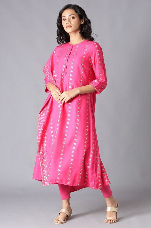 Women Viscose Rayon Kurta and Leggings Set