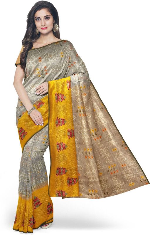 Self Design Daily Wear Chiffon Saree  (Brown, Beige)