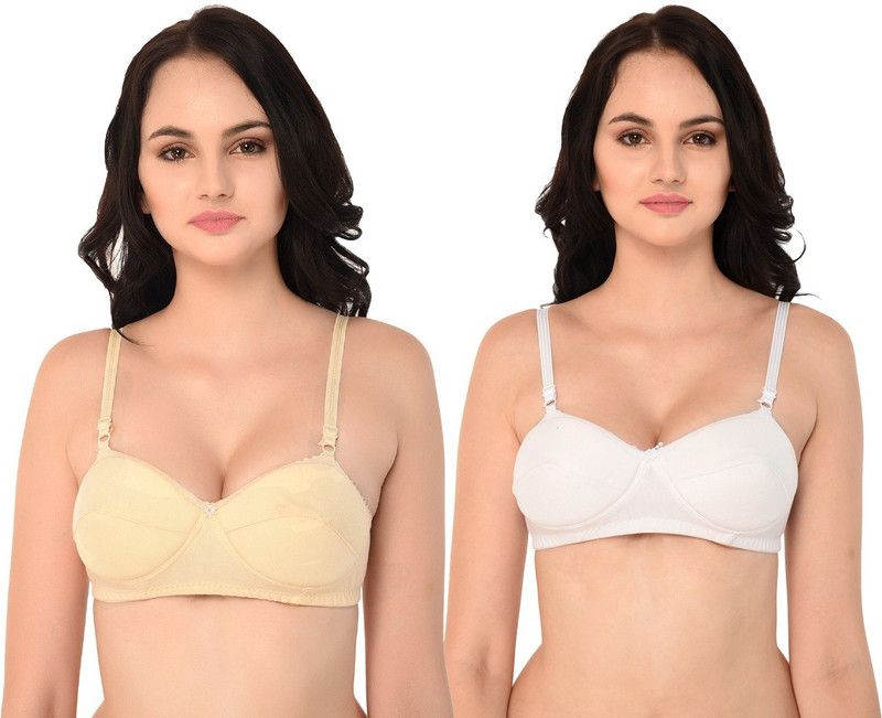 Pack of 2 Women Balconette Heavily Padded Bra  (Multicolor)