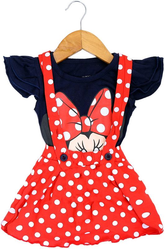 Baby Girls Minnie Party(Festive) Top Skirt  (Blue)