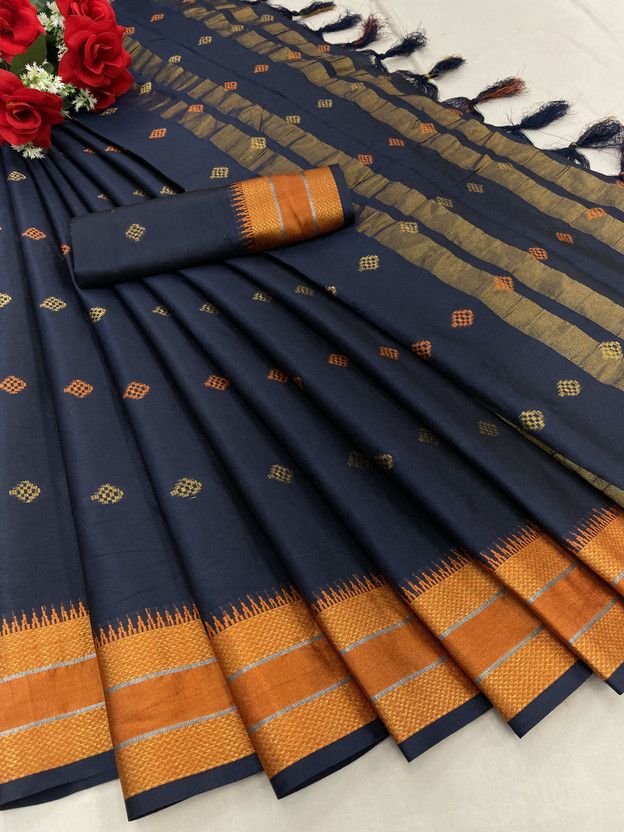 Woven Daily Wear Pure Silk Saree  (Multicolor)