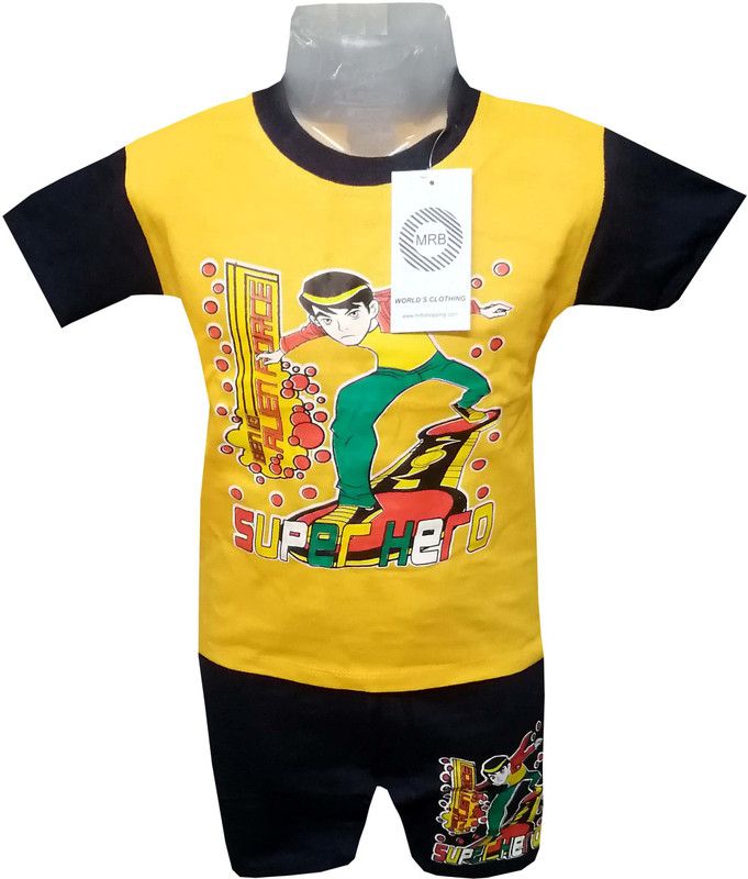 Baby Boys Casual T-shirt T-shirt  (Yellow)