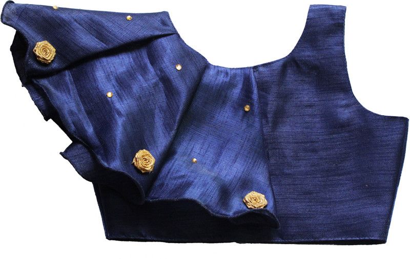 Barbie Girls Party Cotton Silk Fashion Sleeve Top  (Dark Blue, Pack of 1)