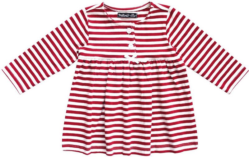 Baby Girls Below Knee Casual Dress  (White, Full Sleeve)