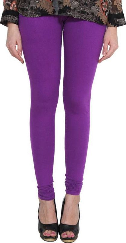 Amitgroup Churidar Length Ethnic Wear Legging  (Purple, Solid)