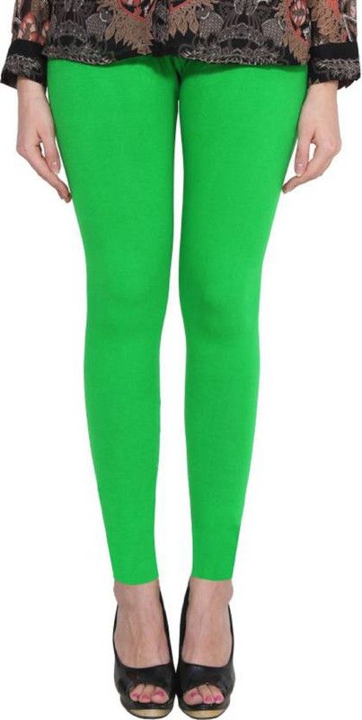 Amitgroup Churidar Length Western Wear Legging  (Green, Solid)
