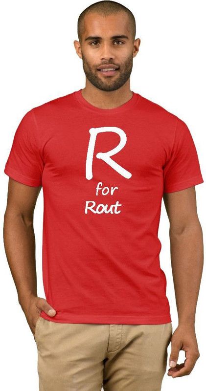 Rout College Stylish 29 Men Printed Round Neck Cotton Blend Red T-Shirt