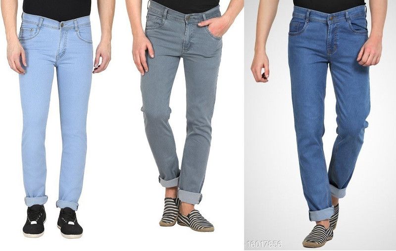 Men Regular Mid Rise Multicolor Jeans  (Pack of 3)