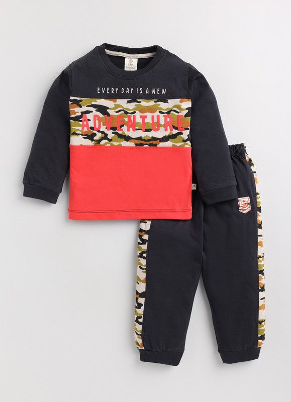 Baby Boys Casual Top Pant  (Multicolor)