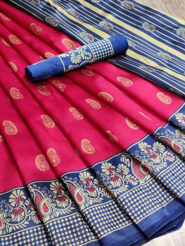 Woven Daily Wear Art Silk Saree  (Pink)