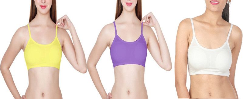 Pack of 3 Women Push-up Lightly Padded Bra  (Purple, White, Yellow)