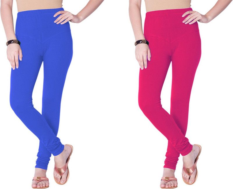 SP Weella Churidar Western Wear Legging  (Blue, Pink, Solid)