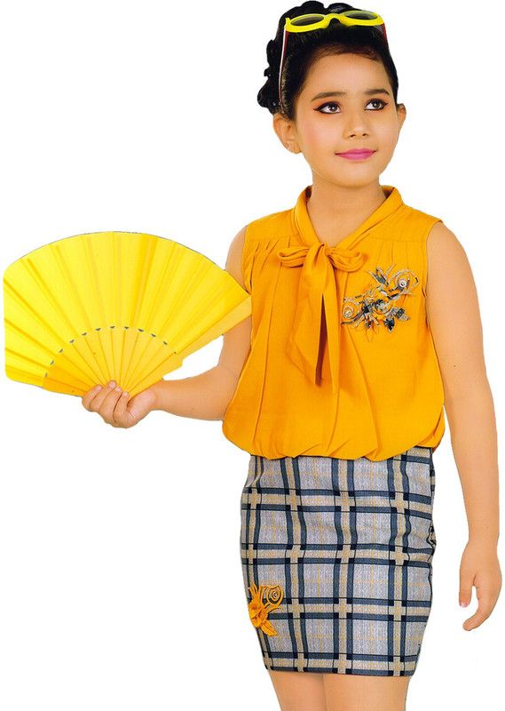 Baby Girls Party(Festive) Dress Skirt  (Yellow)