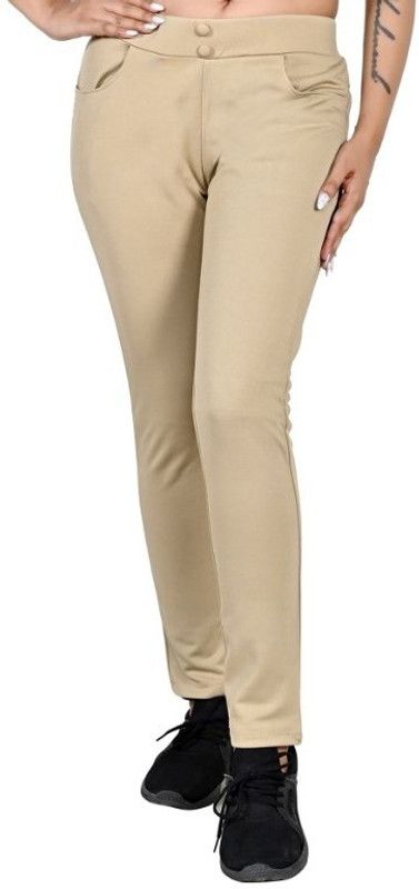 vkreation Beige Jegging  (Solid)
