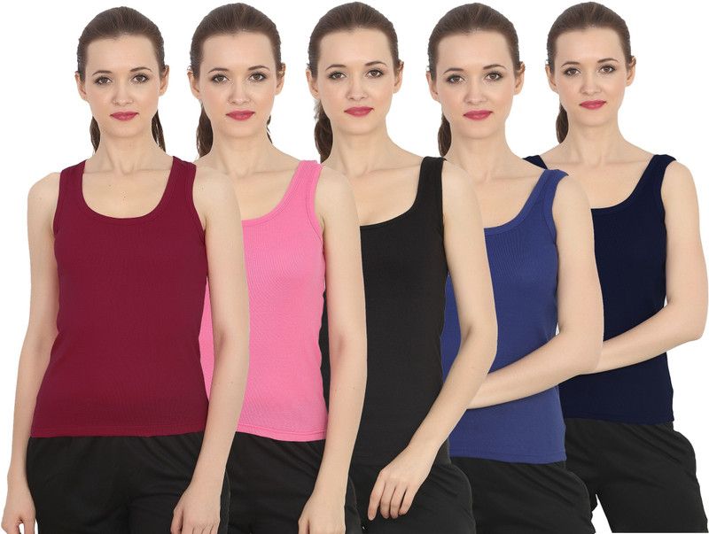 Women Dark Blue, Maroon, Blue, Pink, Black Camisole