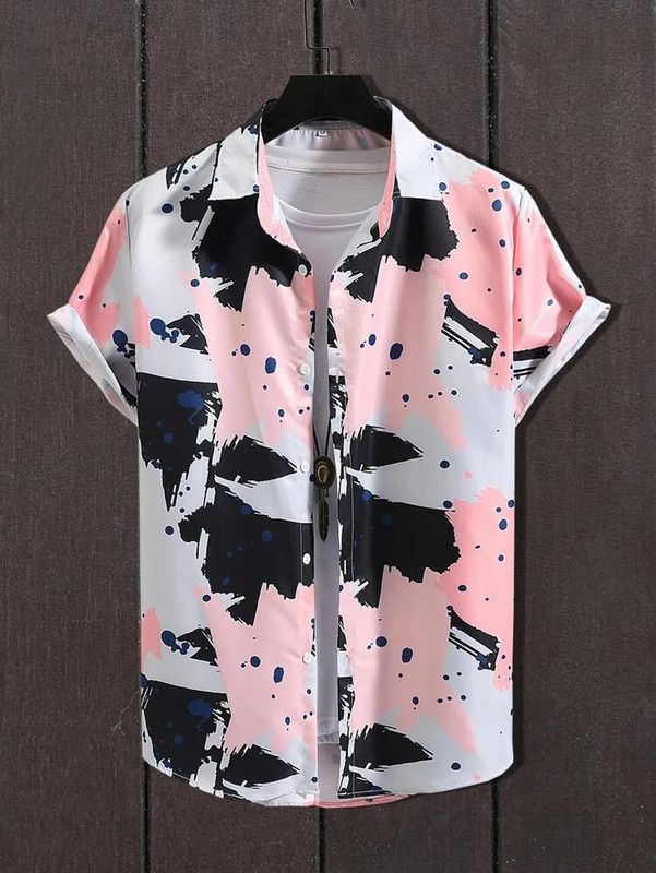 Men & Women Slim Fit Printed, Self Design, Solid Ribbed Collar Casual Shirt