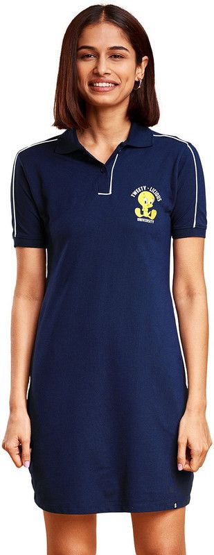 Women T Shirt Dark Blue Dress