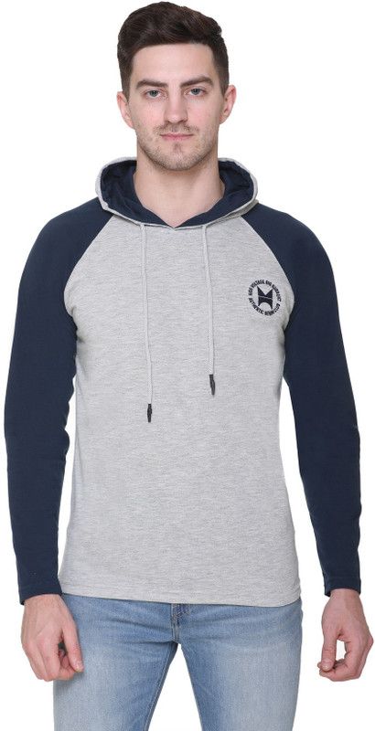 Printed Men Blue, Grey T-Shirt