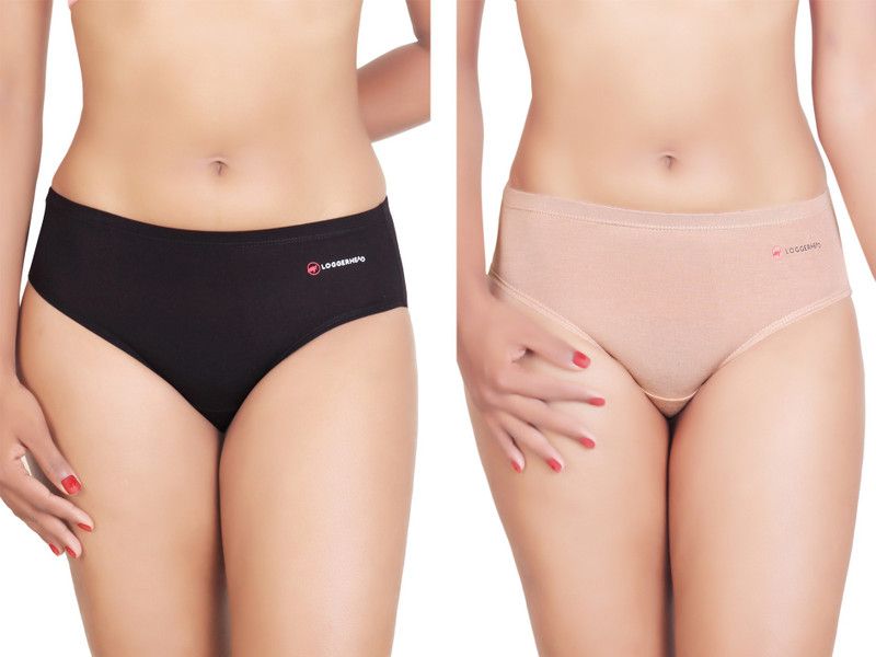 Pack of 2 Women Hipster Black, Brown Panty