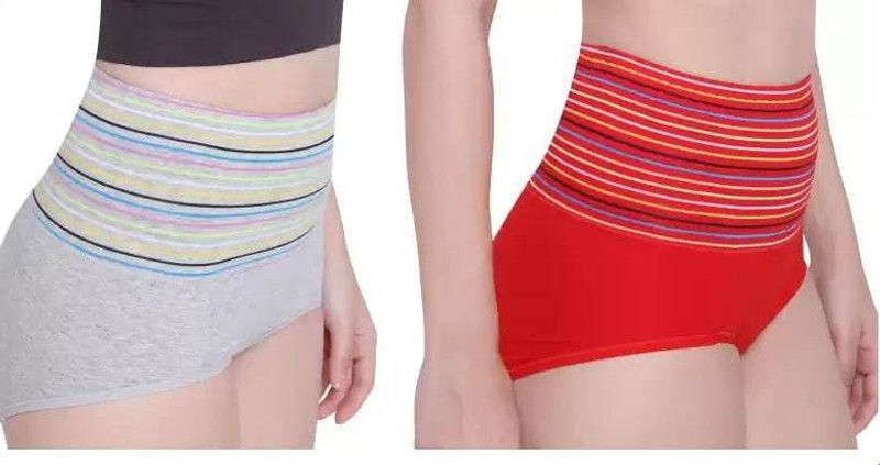 Pack of 2 Women Hipster Grey, Red Panty