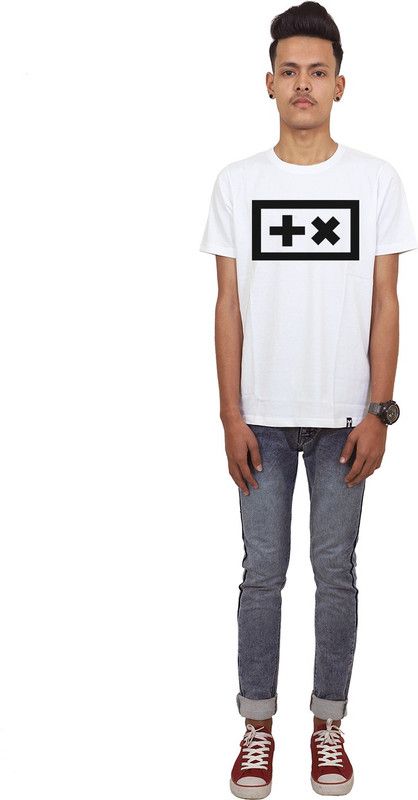 Unbox Martin Garrix-2019-WHT Men Printed Round Neck Cotton Blend White T-Shirt