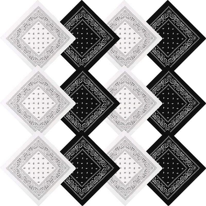 Men & Women Solid Bandana  (Pack of 12)
