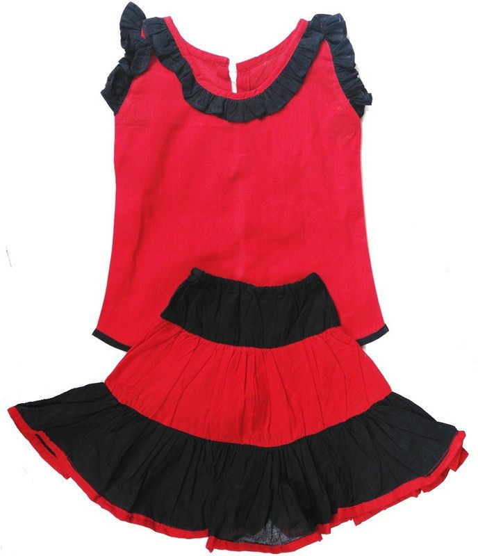 Girls Top and Skirt Set