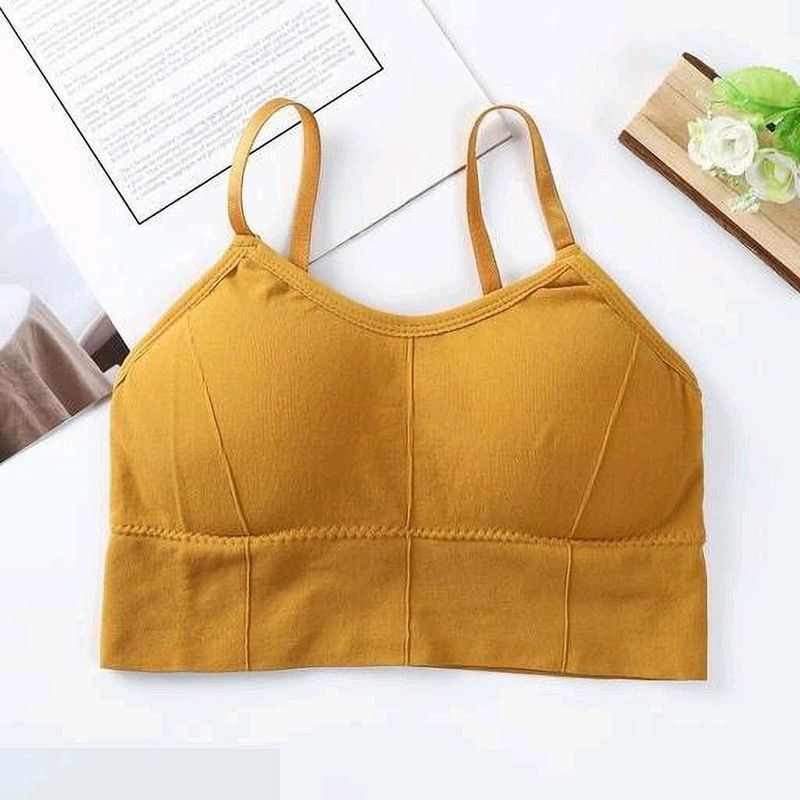 Women Full Coverage Heavily Padded Bra  (Yellow)