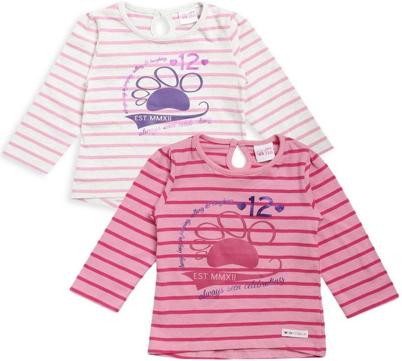 Baby Girls Cotton Blend A-line Top  (Multicolor, Pack of 2)