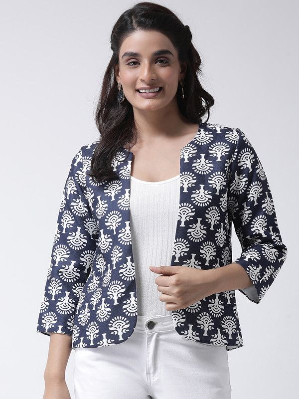 Women Printed Nehru Jacket