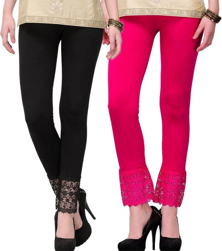 Western Wear Legging  (Black, Pink)