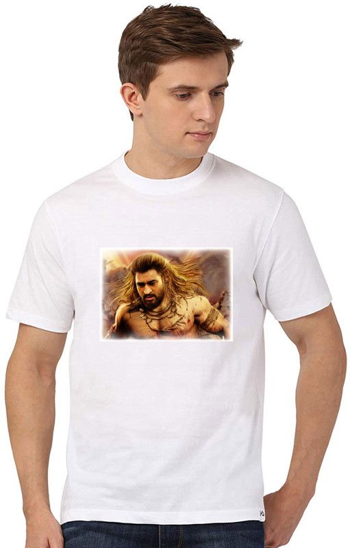 2XG66FFLWZNINP75 Men Typography Round Neck Polyester White T-Shirt
