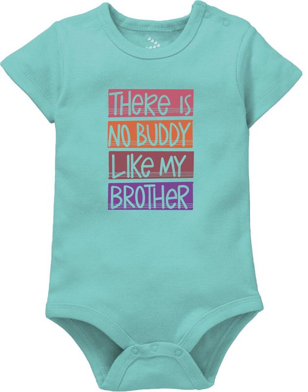 Romper For Baby Boys & Baby Girls Casual Printed Pure Cotton  (Light Green, Pack of 1)