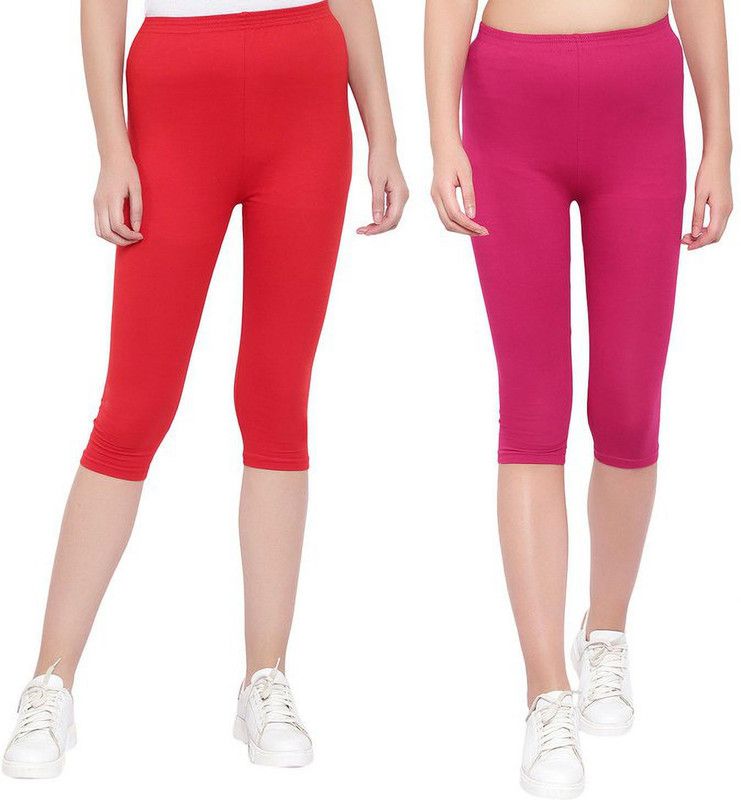Cotton Lycra plain capri for women,capri for ladie Women Multicolor Capri