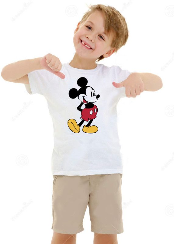 Boys Cartoon/Superhero Polyester T Shirt  (Multicolor, Pack of 1)