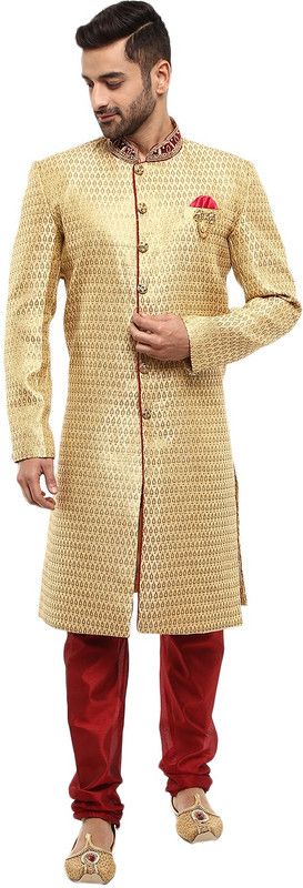 V-MART Sherwani Self Design Sherwani