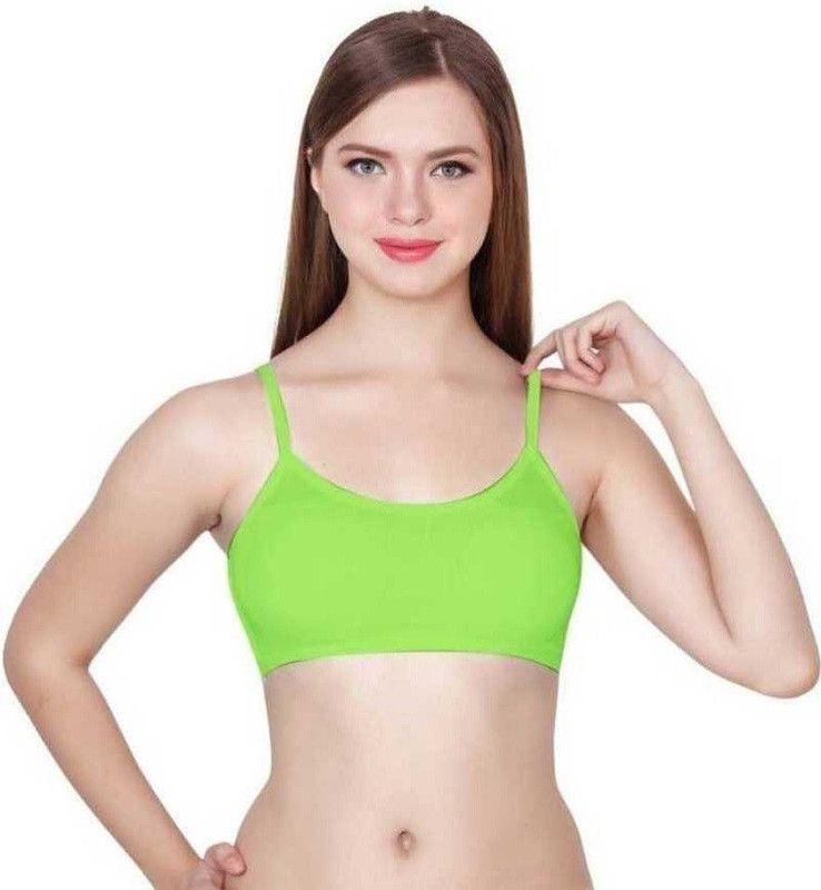Women Cage Bra Lightly Padded Bra  (Green)