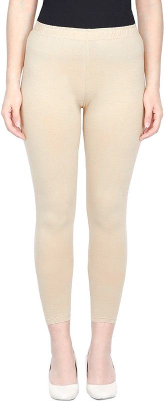 SE LEGGI Ankle Length Western Wear Legging  (White, Solid)